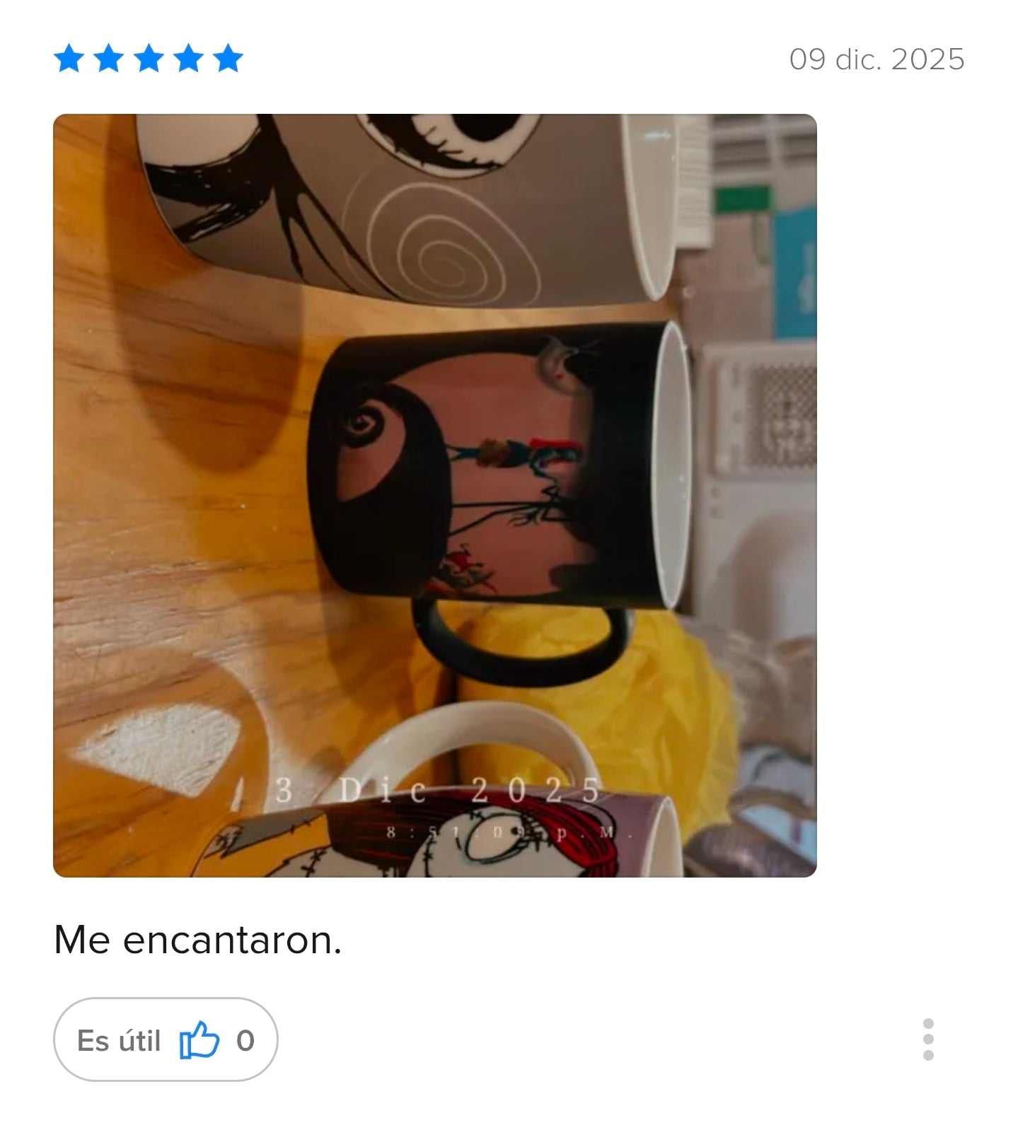 Taza mágica estilo calavera Jack y su novia El extraño mundo