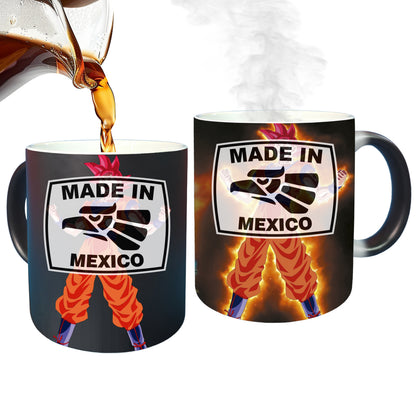 Taza Mágica Goku transformación a súper Sayajin Dios Red | Taza Térmica Anime 11oz