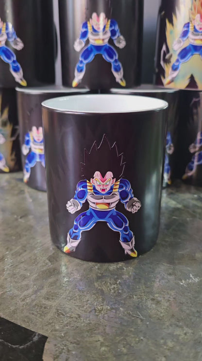 Taza Mágica que Cambia con el Calor – Diseño Guerrero transformación a súper Sayajin | Taza Térmica Anime 11oz