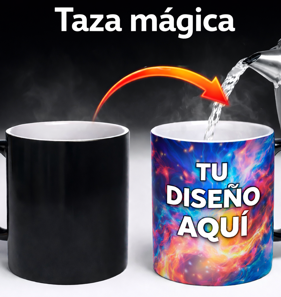 Taza Mágica Personalizada | Aparece tu Diseño con Agua Caliente