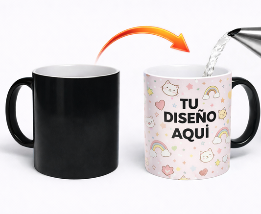 Taza Mágica Personalizada | Aparece tu Diseño con Agua Caliente